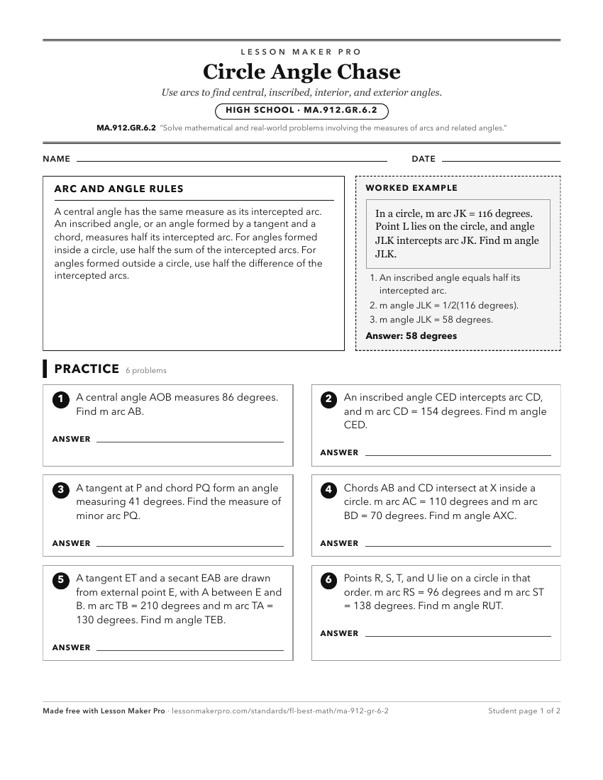 Preview of the MA.912.GR.6.2 printable worksheet