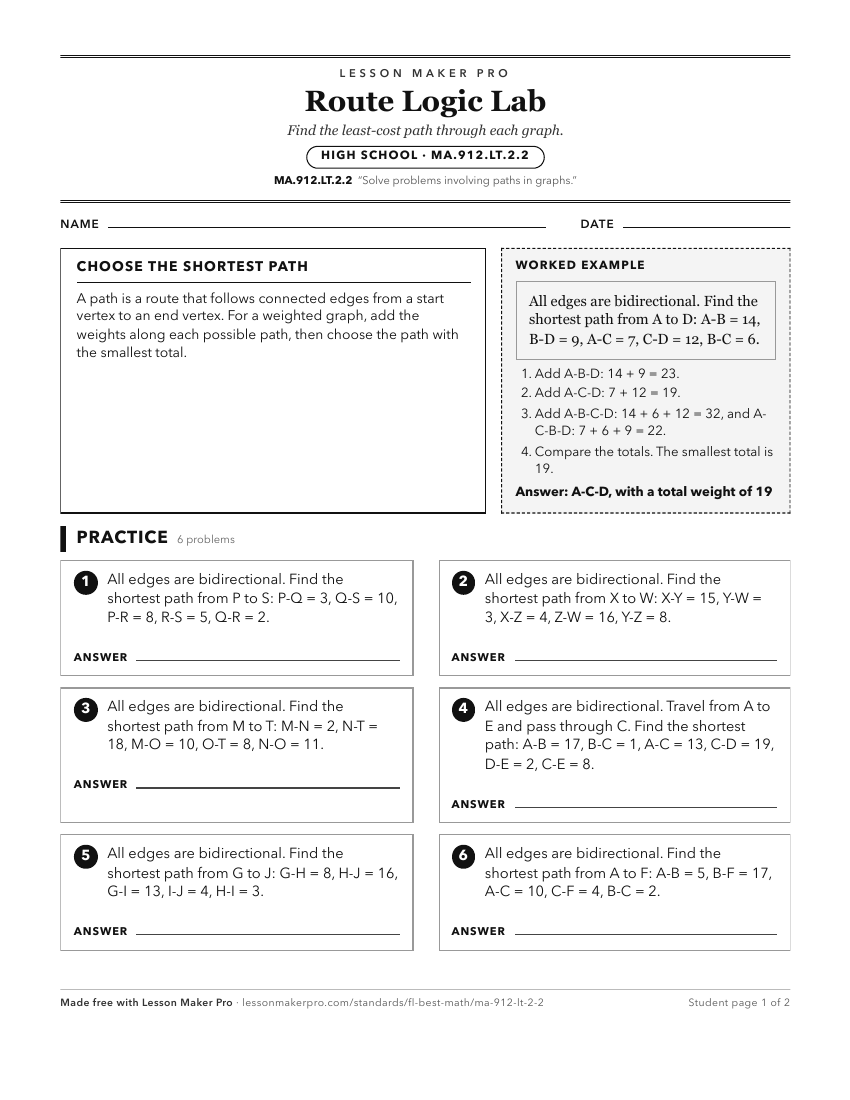 Preview of the MA.912.LT.2.2 printable worksheet