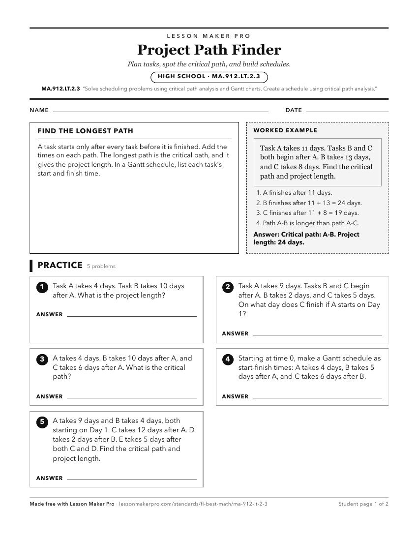 Preview of the MA.912.LT.2.3 printable worksheet