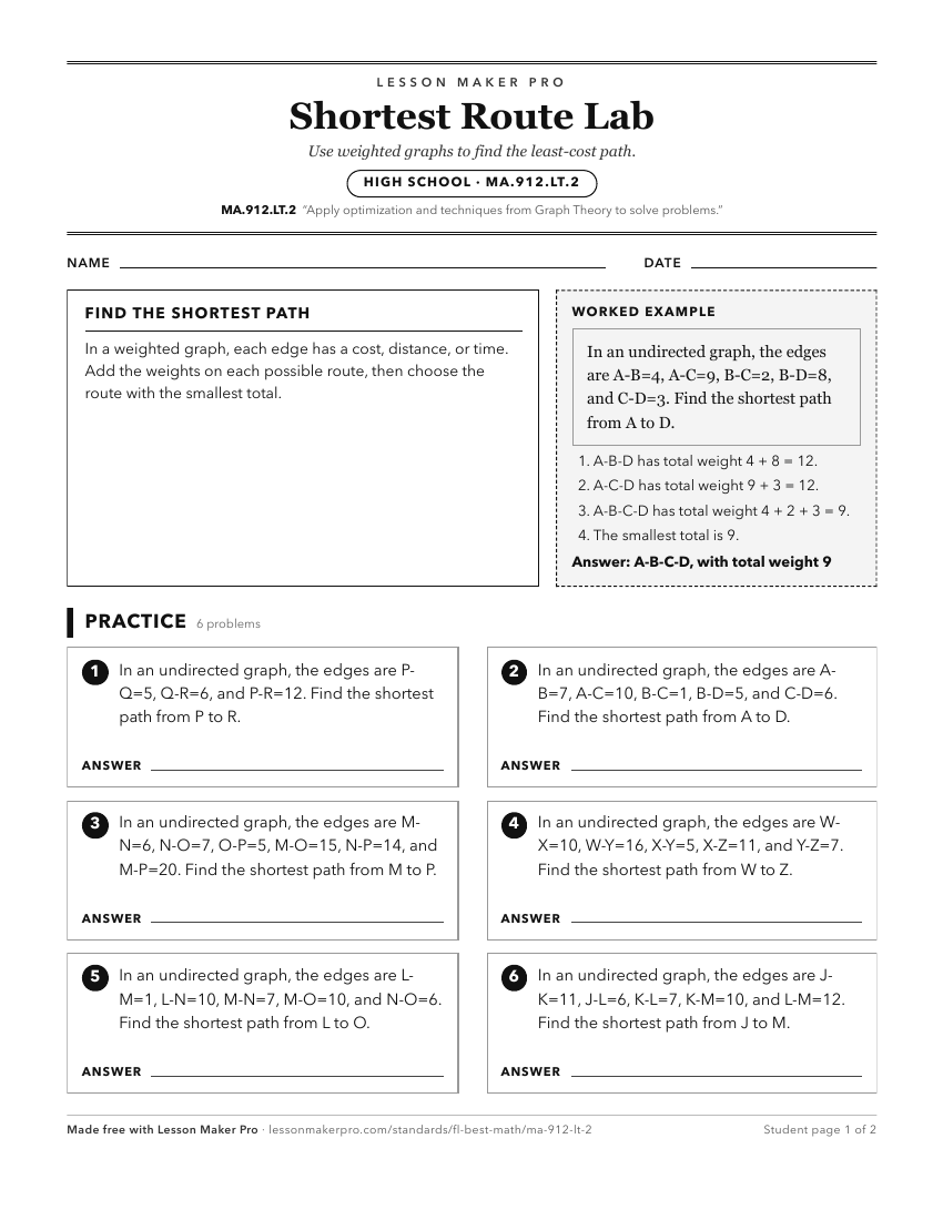 Preview of the MA.912.LT.2 printable worksheet