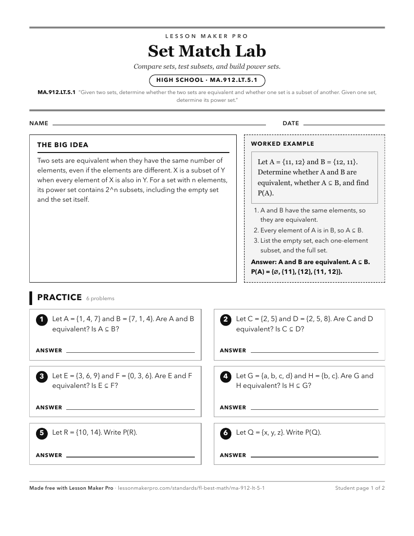 Preview of the MA.912.LT.5.1 printable worksheet