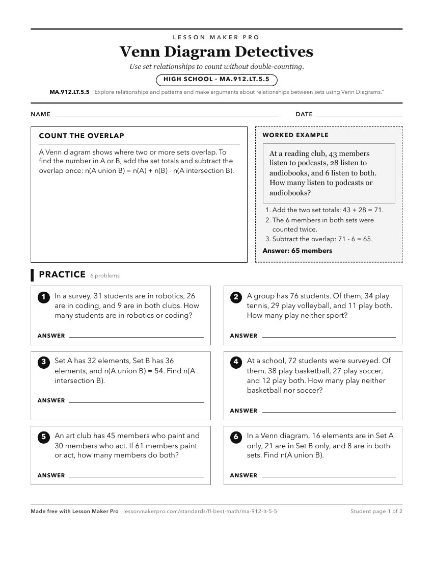 Preview of the MA.912.LT.5.5 printable worksheet