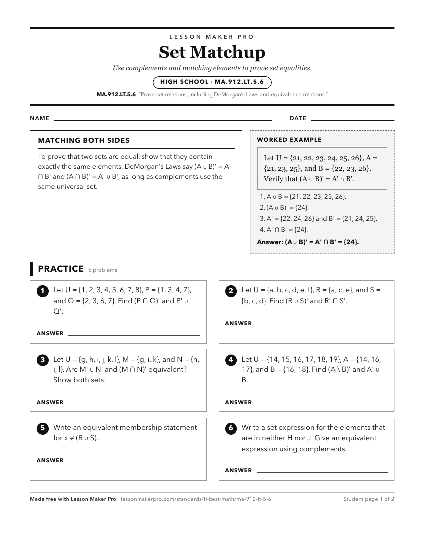 Preview of the MA.912.LT.5.6 printable worksheet