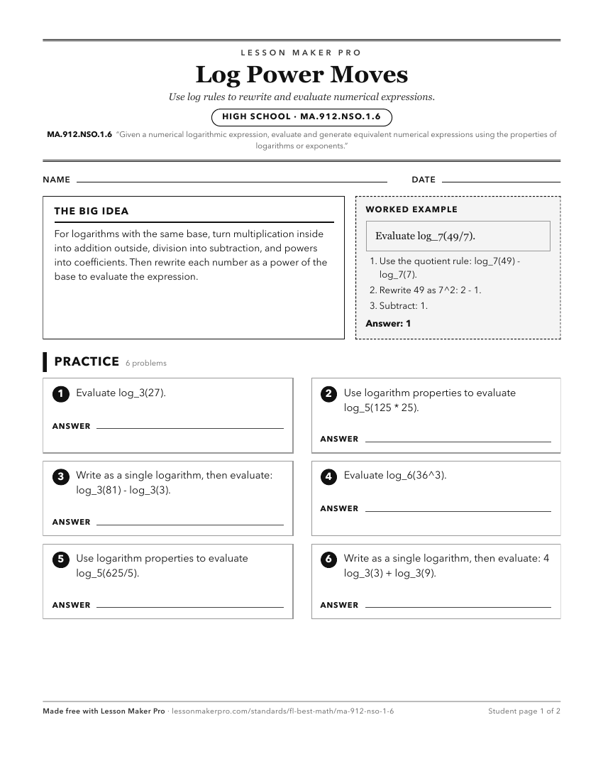 Preview of the MA.912.NSO.1.6 printable worksheet