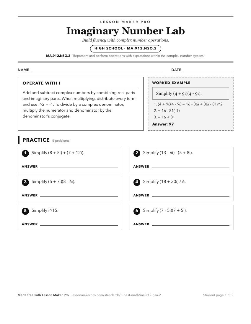 Preview of the MA.912.NSO.2 printable worksheet