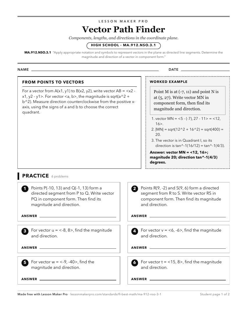 Preview of the MA.912.NSO.3.1 printable worksheet