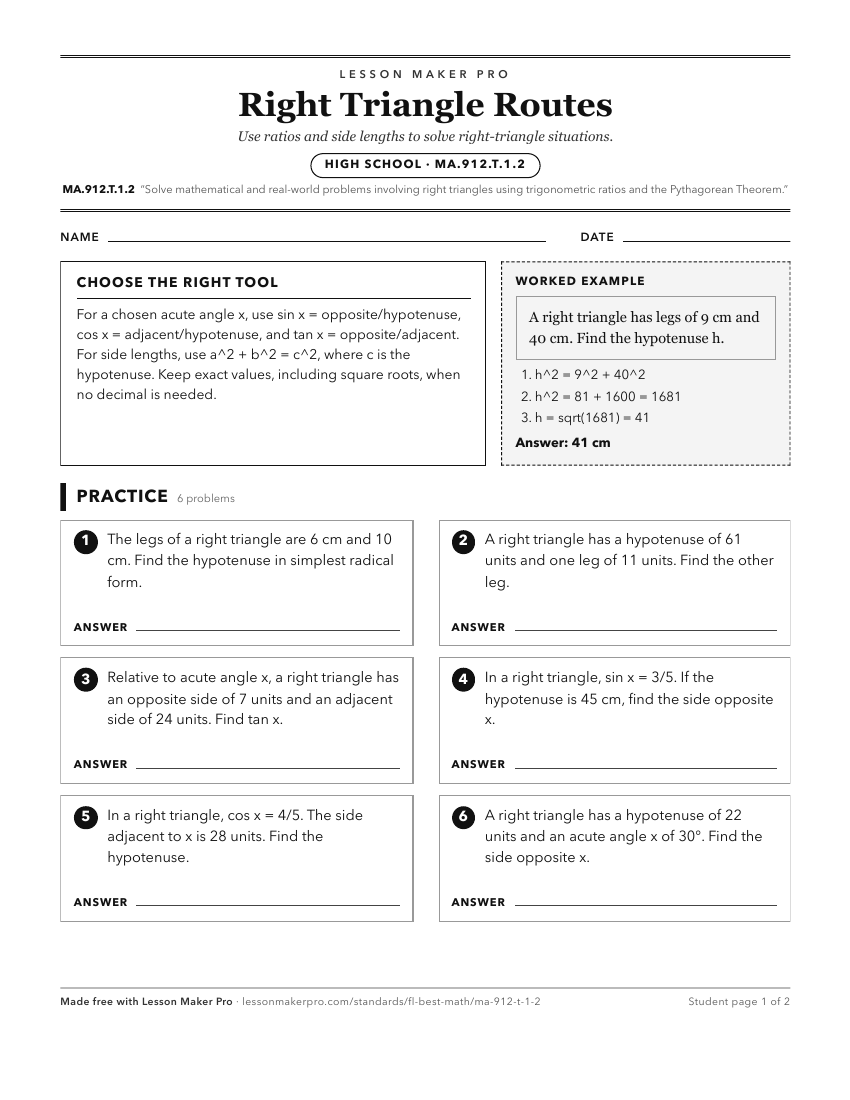 Preview of the MA.912.T.1.2 printable worksheet