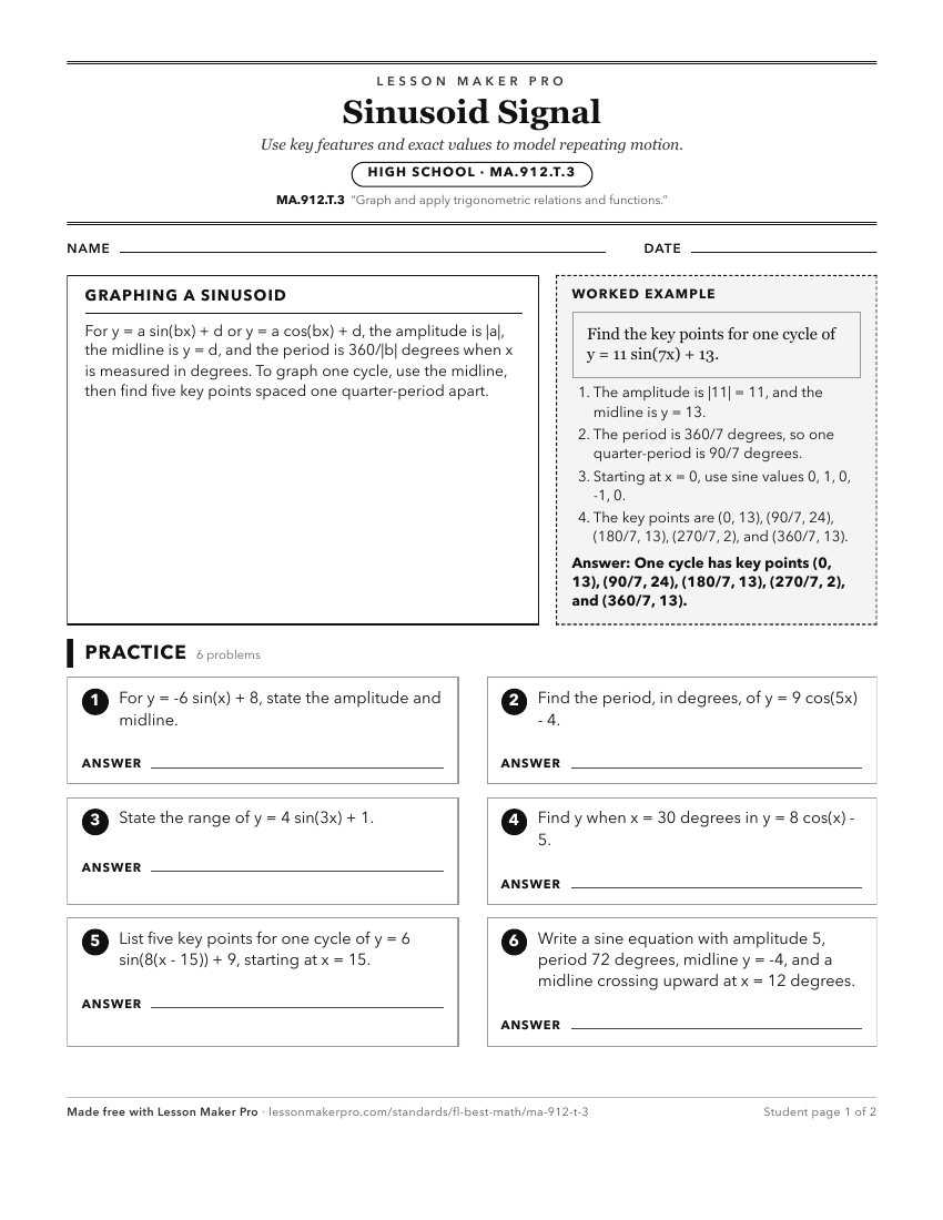 Preview of the MA.912.T.3 printable worksheet