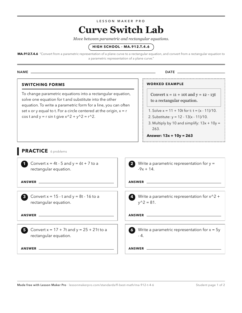 Preview of the MA.912.T.4.6 printable worksheet