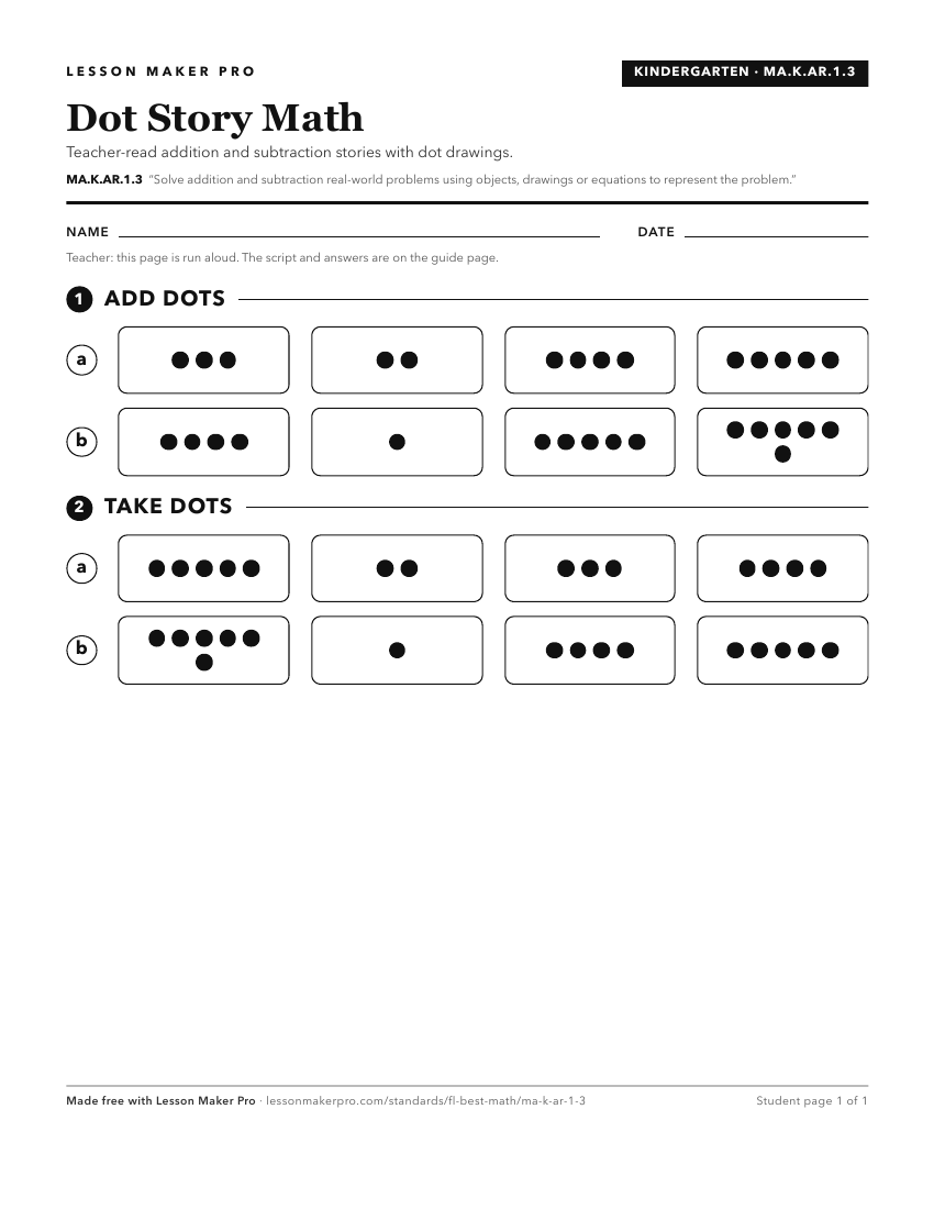 Preview of the MA.K.AR.1.3 printable worksheet