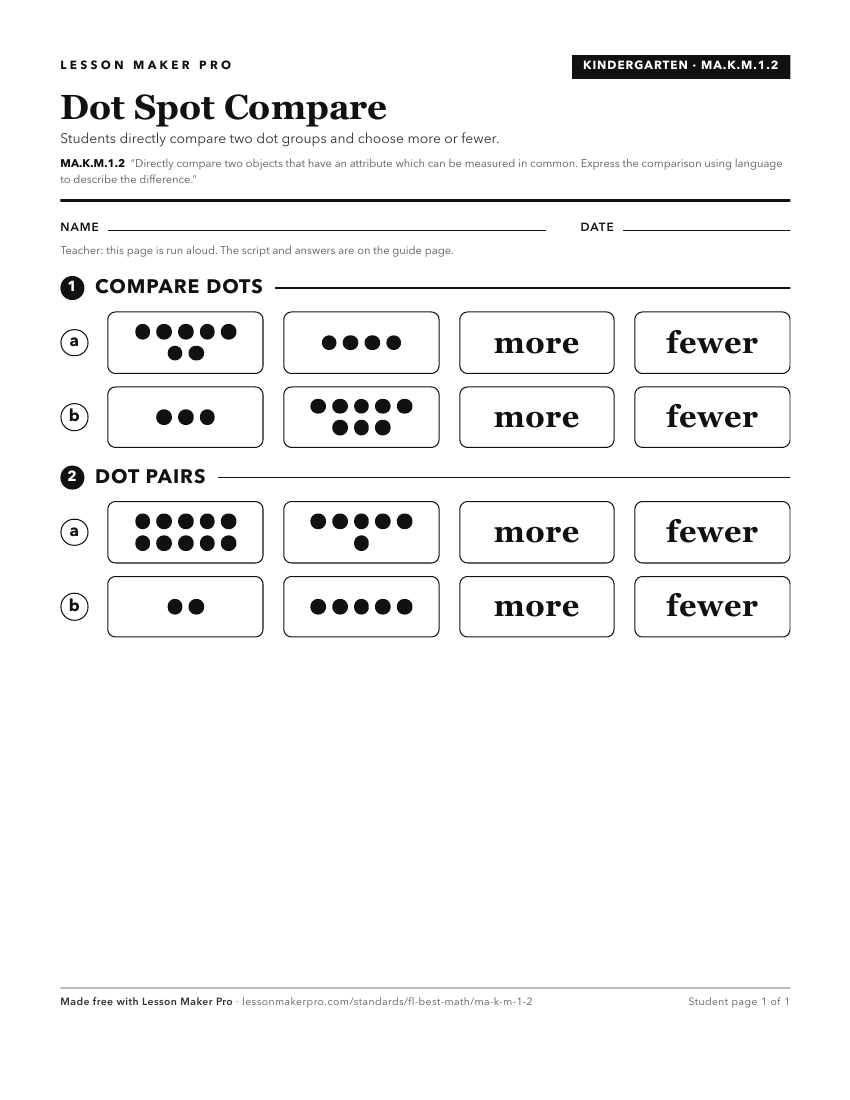 Preview of the MA.K.M.1.2 printable worksheet