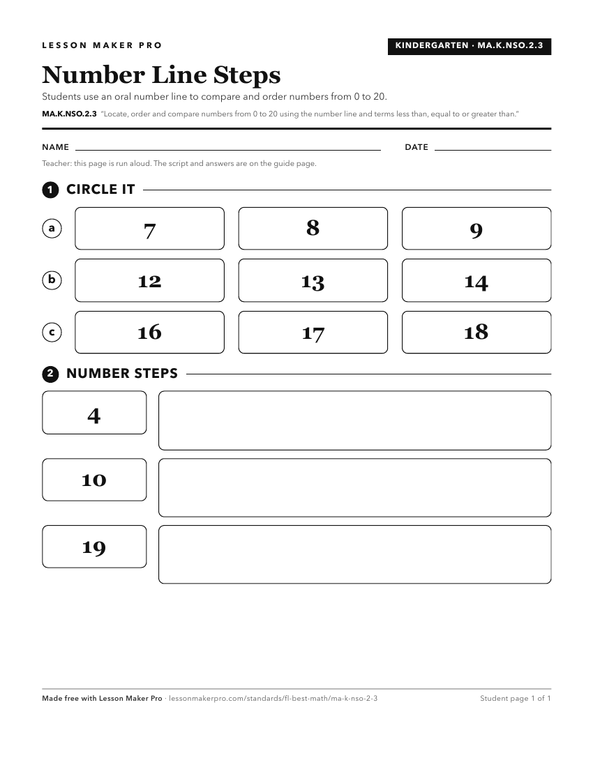 Preview of the MA.K.NSO.2.3 printable worksheet