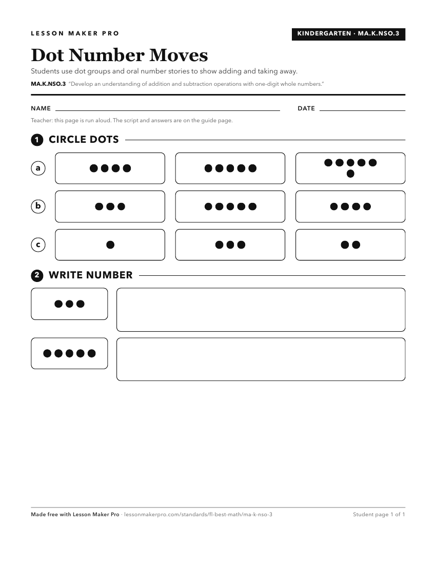 Preview of the MA.K.NSO.3 printable worksheet
