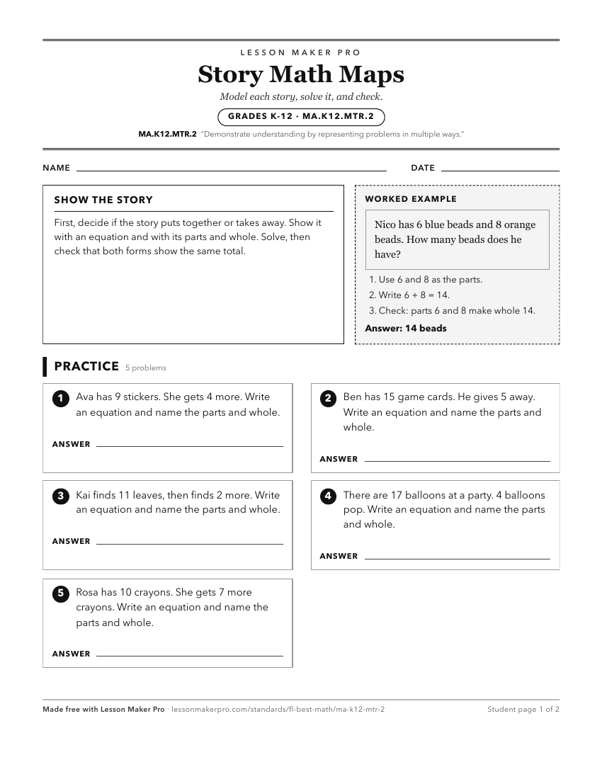 Preview of the MA.K12.MTR.2 printable worksheet