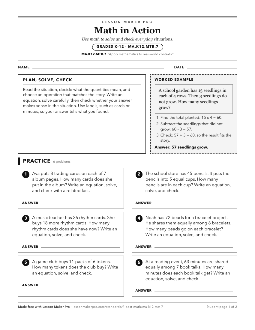 Preview of the MA.K12.MTR.7 printable worksheet