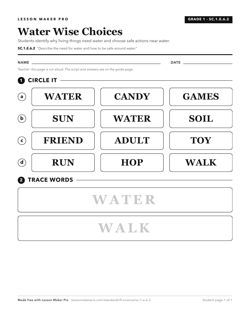 Preview of the SC.1.E.6.2 printable worksheet