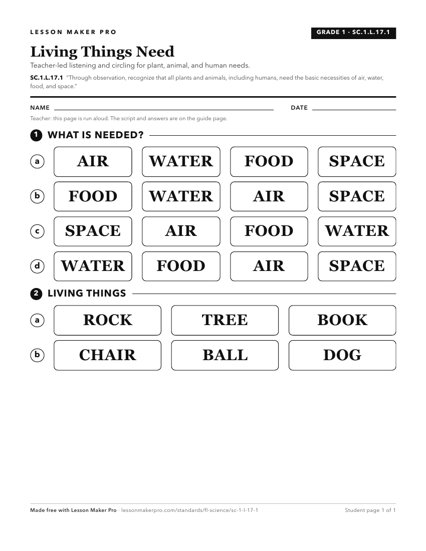 Preview of the SC.1.L.17.1 printable worksheet