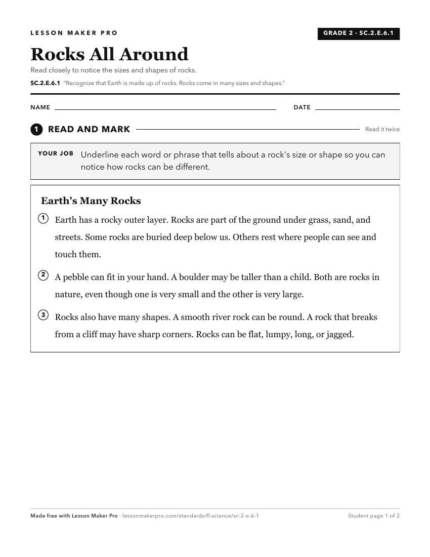 Preview of the SC.2.E.6.1 printable worksheet