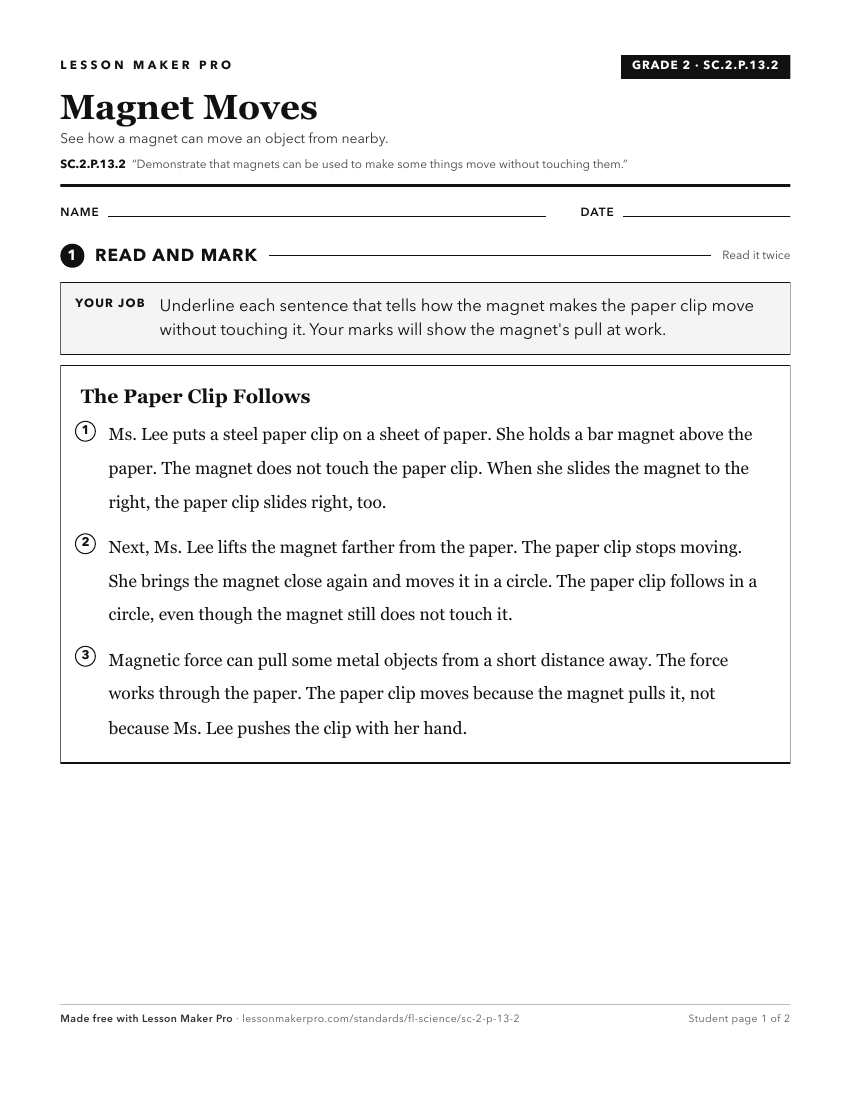 Preview of the SC.2.P.13.2 printable worksheet