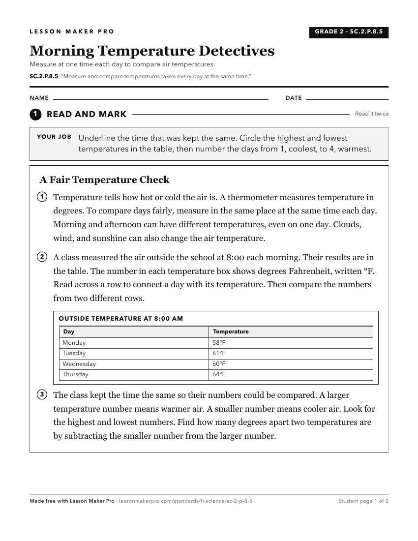 Preview of the SC.2.P.8.5 printable worksheet