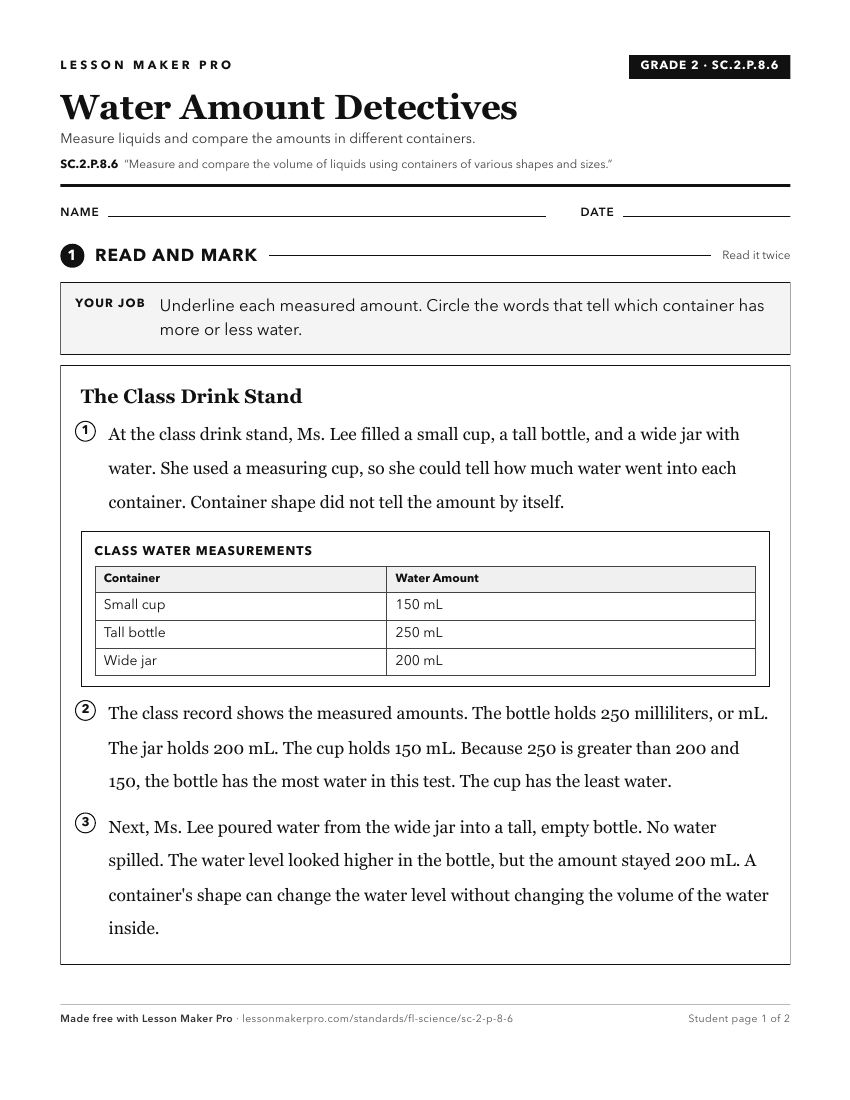Preview of the SC.2.P.8.6 printable worksheet