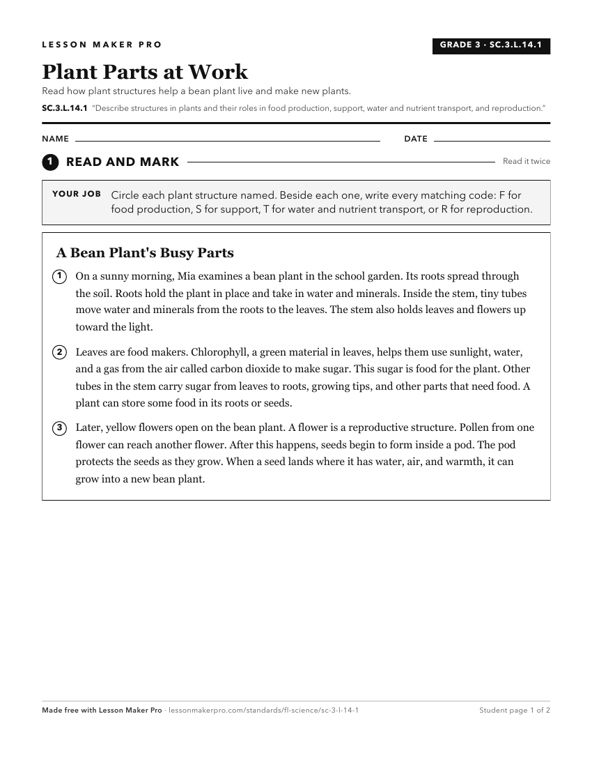 Preview of the SC.3.L.14.1 printable worksheet