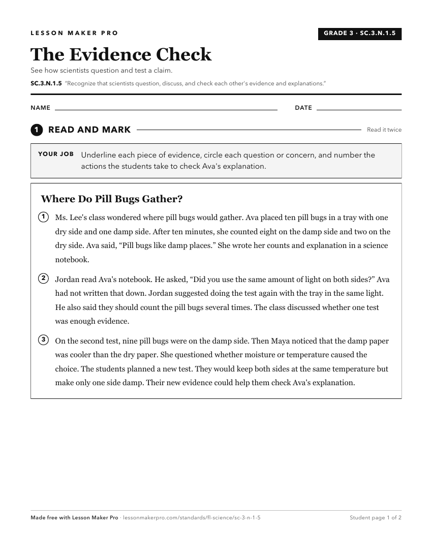 Preview of the SC.3.N.1.5 printable worksheet
