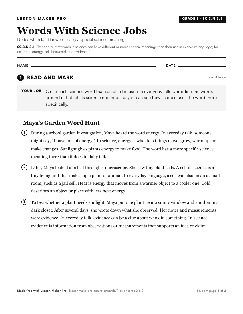 Preview of the SC.3.N.3.1 printable worksheet