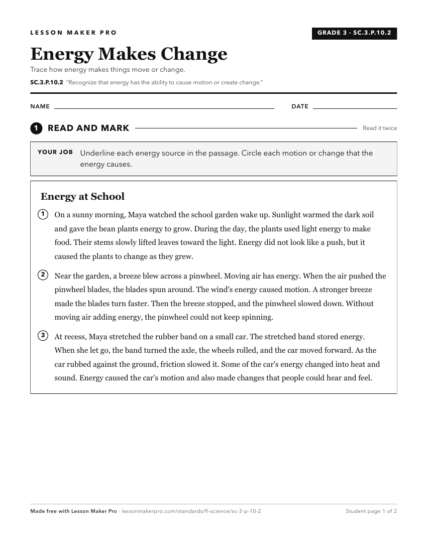 Preview of the SC.3.P.10.2 printable worksheet