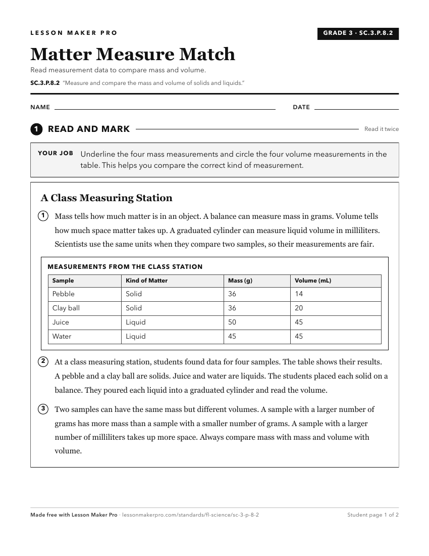 Preview of the SC.3.P.8.2 printable worksheet