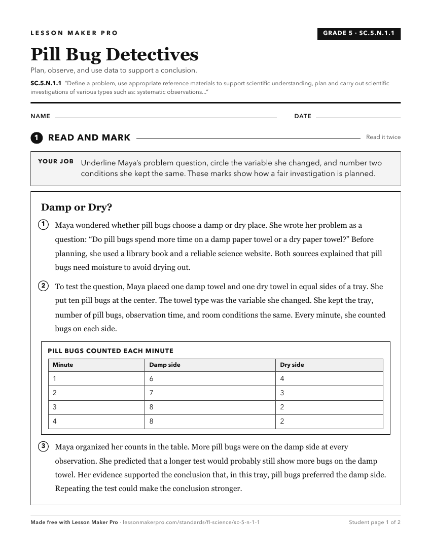 Preview of the SC.5.N.1.1 printable worksheet