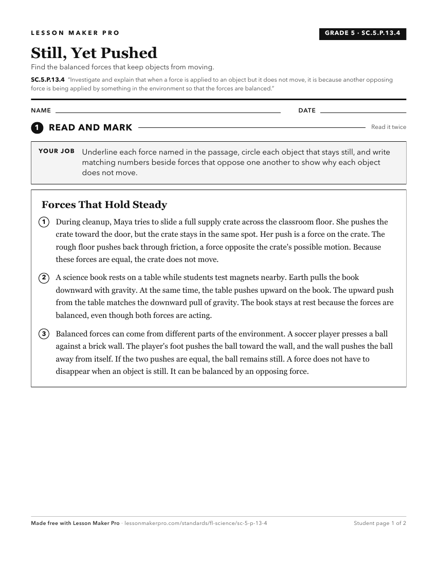 Preview of the SC.5.P.13.4 printable worksheet