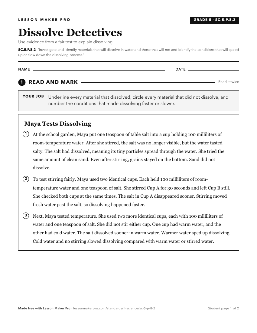 Preview of the SC.5.P.8.2 printable worksheet