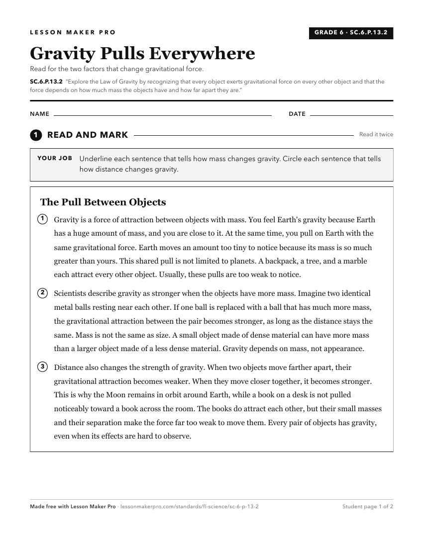 Preview of the SC.6.P.13.2 printable worksheet