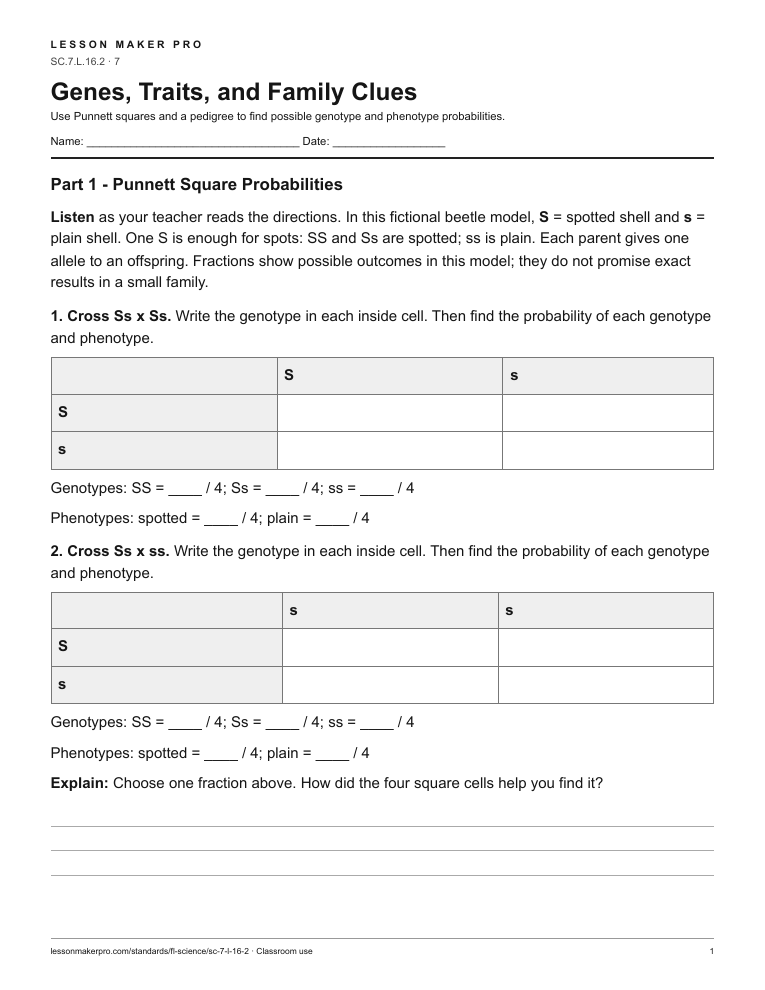 Preview of the SC.7.L.16.2 printable worksheet