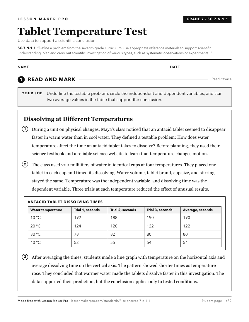 Preview of the SC.7.N.1.1 printable worksheet