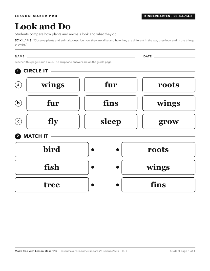 Preview of the SC.K.L.14.3 printable worksheet