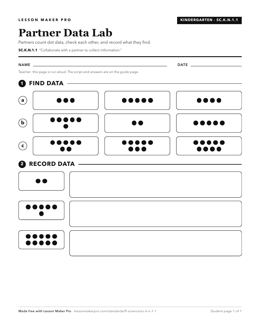 Preview of the SC.K.N.1.1 printable worksheet