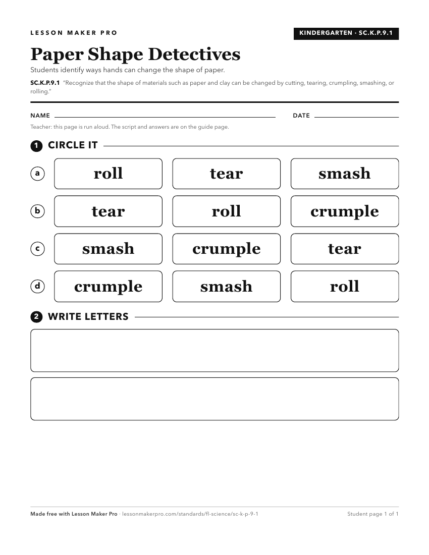 Preview of the SC.K.P.9.1 printable worksheet