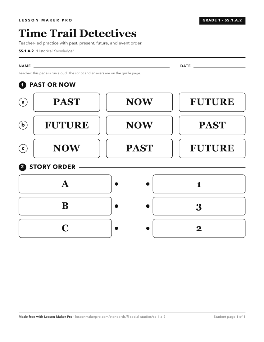 Preview of the SS.1.A.2 printable worksheet