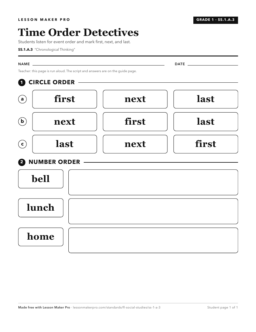 Preview of the SS.1.A.3 printable worksheet