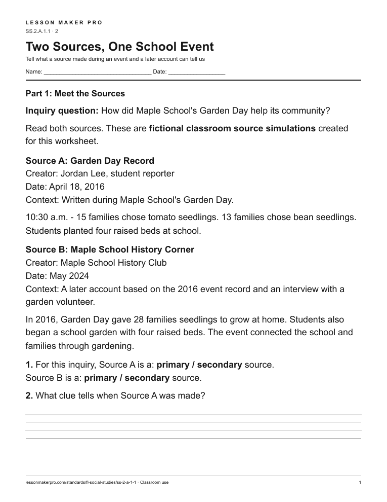 Preview of the SS.2.A.1.1 printable worksheet