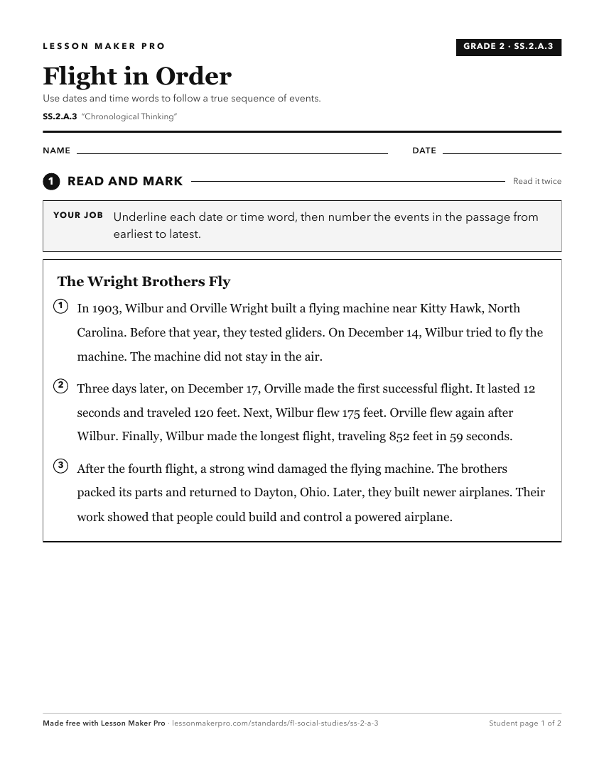 Preview of the SS.2.A.3 printable worksheet