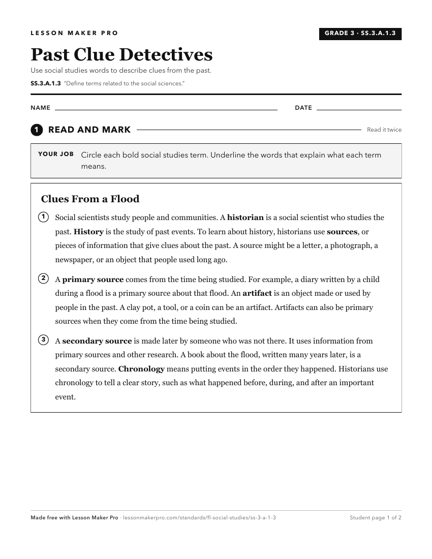Preview of the SS.3.A.1.3 printable worksheet