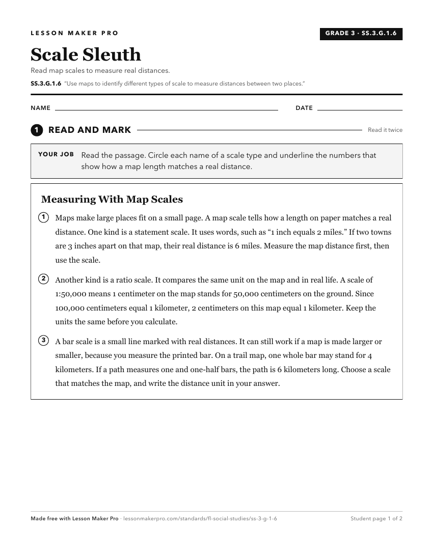 Preview of the SS.3.G.1.6 printable worksheet