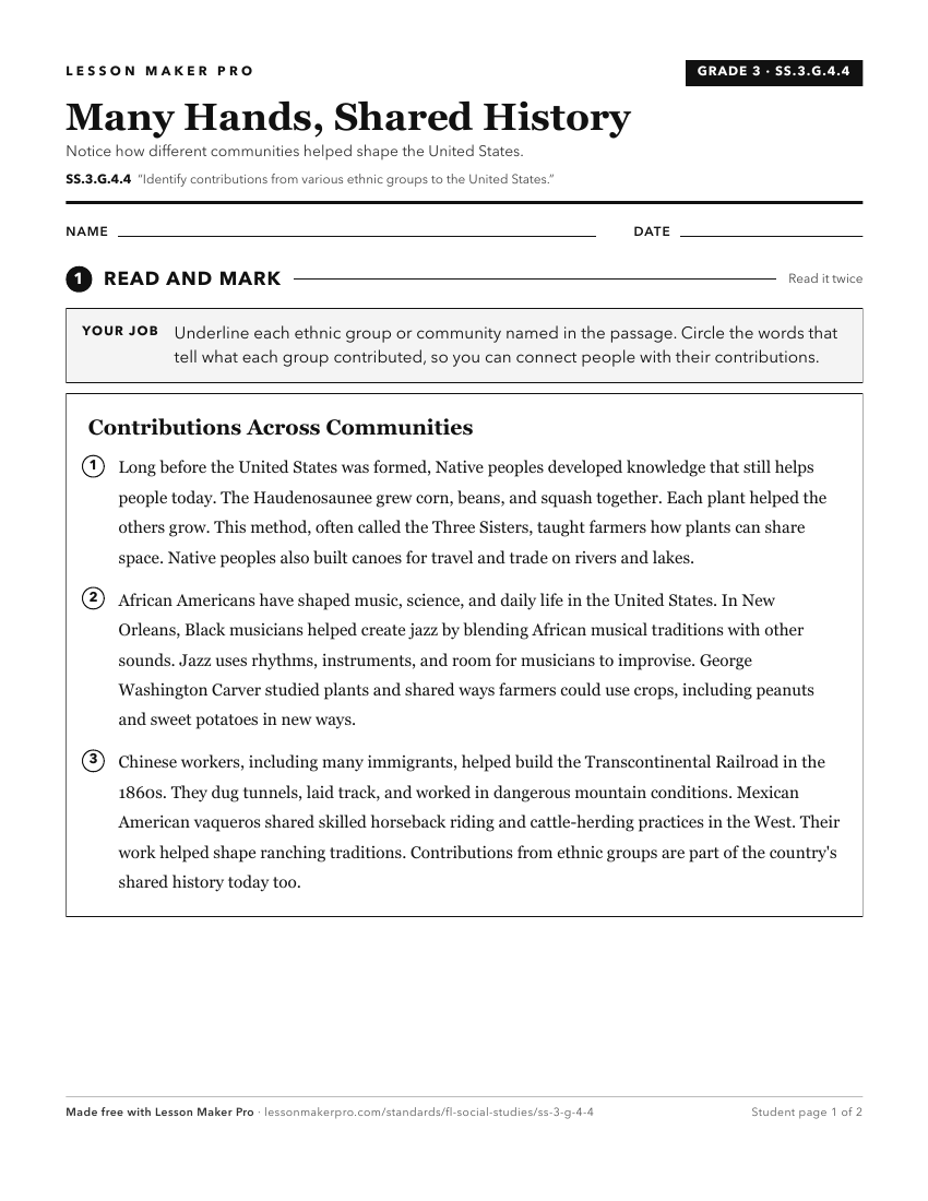 Preview of the SS.3.G.4.4 printable worksheet