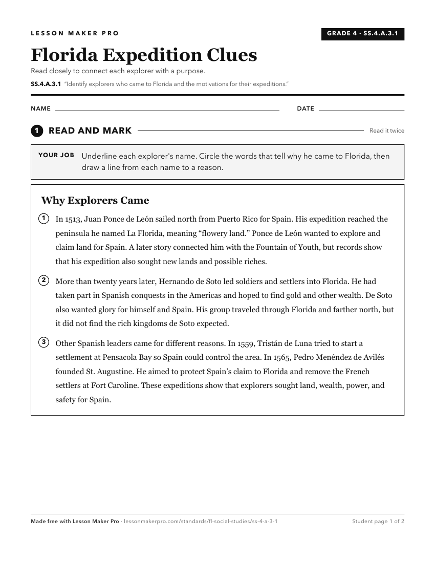 Preview of the SS.4.A.3.1 printable worksheet