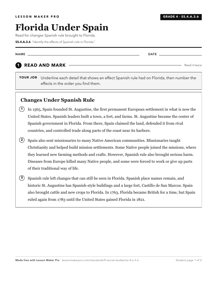 Preview of the SS.4.A.3.6 printable worksheet