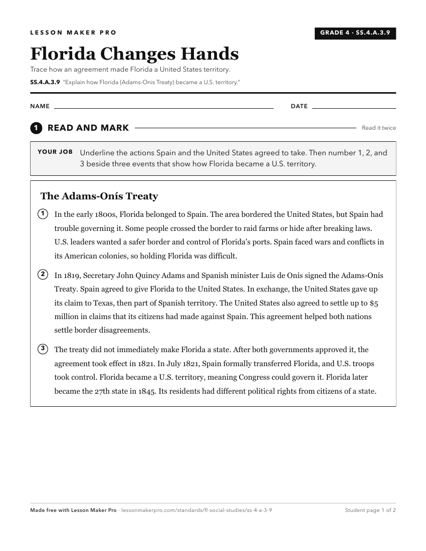 Preview of the SS.4.A.3.9 printable worksheet