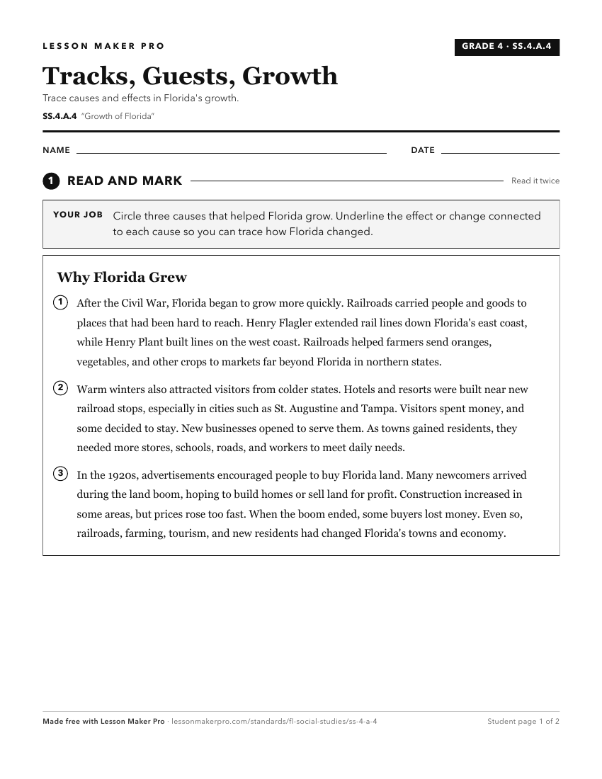 Preview of the SS.4.A.4 printable worksheet